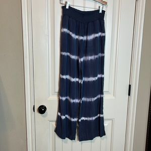 Cloth & Stone blue tie dye tencel flowy pants Sz Small